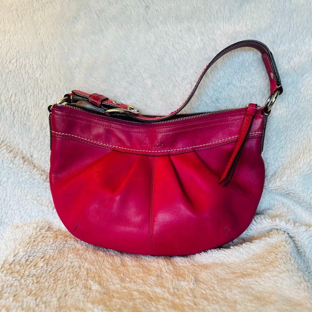 Shoulder Pink Fuchsia Leather Handbag